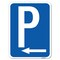 Signmission P Symbol With Left Arrow Heavy-Gauge Aluminum Rust Proof Parking Sign, 18" x 24", A-1824-23512 A-1824-23512 - alternate 1